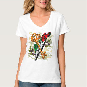 Camiseta Símbolo chave palestino do direito de retorno