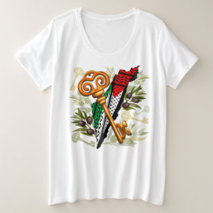 Camiseta Símbolo chave palestino do direito de retorno