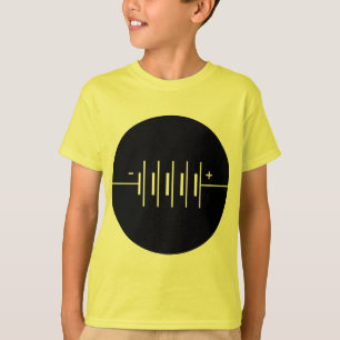 Camiseta Símbolo circundado das baterias