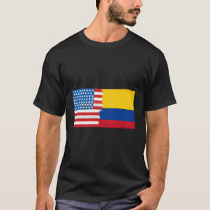 Camiseta Símbolo colombiano americano Half Colombia
