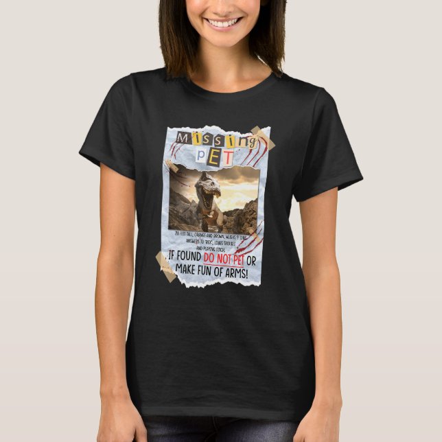 Camiseta Símbolo com Poster de Pet T Rex ausente do Jurássi (Frente)