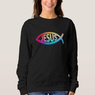 Camiseta Símbolo cristão Jesus Crianças de Peixes Jesus S