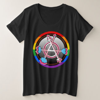 Camiseta Símbolo da Anarquia de Gênero, Emblema no Tabuleir
