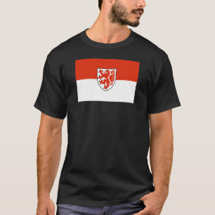 Camiseta símbolo da bandeira do emblema da cidade de Brauns