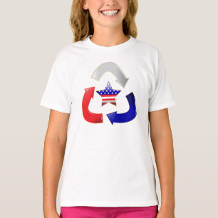 Camiseta Símbolo da Estrela Americana Reciclável