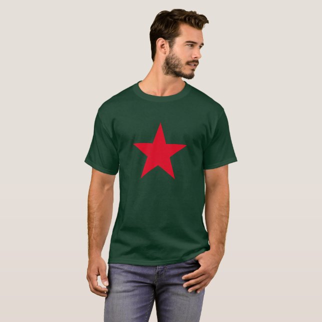 Camiseta Símbolo da Estrela Vermelha do Exército Militar Pa (Frente Completa)