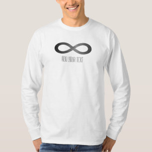 Camiseta Símbolo da infinidade na textura do metal do fals