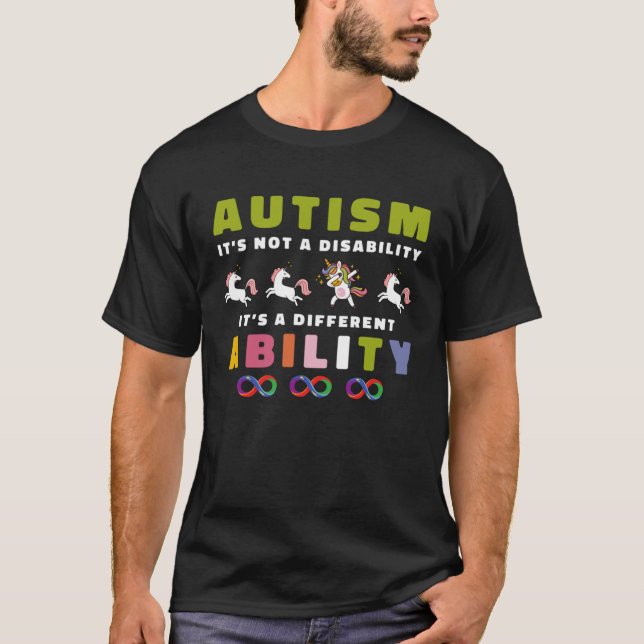 Camiseta Símbolo da Neurodiversidade Conscientização da Sín (Frente)