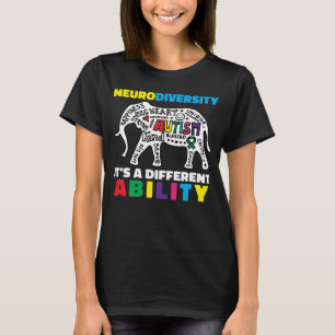 Camiseta Símbolo da Neurodiversidade Habilidade Homens do A