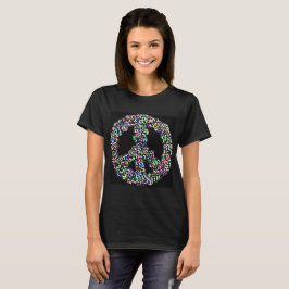 Camiseta Símbolo da paz do arco-íris Ano Novo feriado