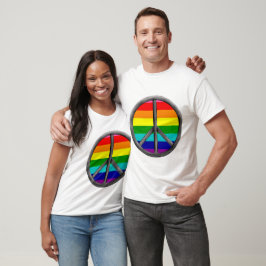 Camiseta Símbolo da Paz do Arco-íris Orgulho LGBTQ