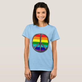 Camiseta Símbolo da Paz do Arco-íris Orgulho LGBTQ