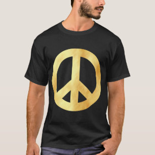 Camiseta Símbolo da Paz em Ouro Macio