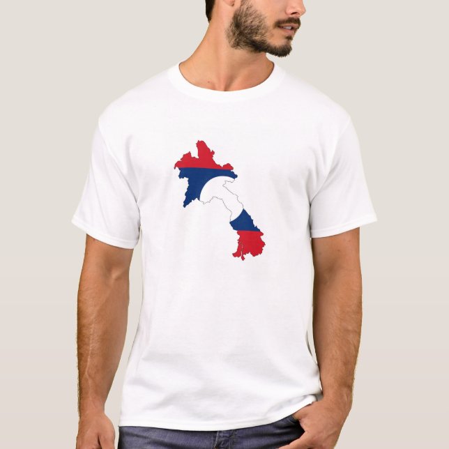 Camiseta símbolo da silhueta da forma do mapa da bandeira (Frente)