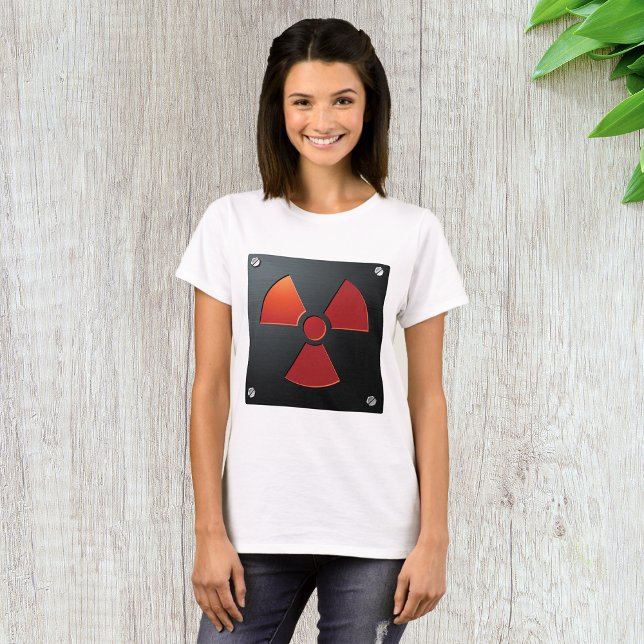 Camiseta Símbolo de Alerta de Radiação Sinal de Metal Indus (Criador carregado)