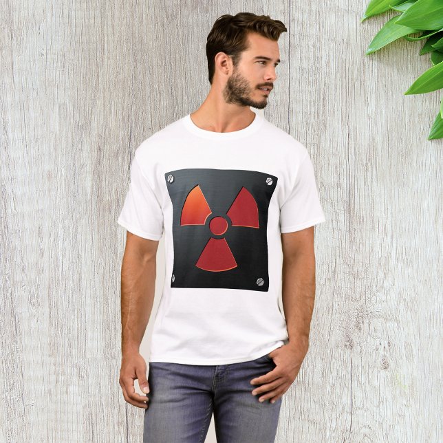 Camiseta Símbolo de Alerta de Radiação Sinal de Metal Indus (Criador carregado)