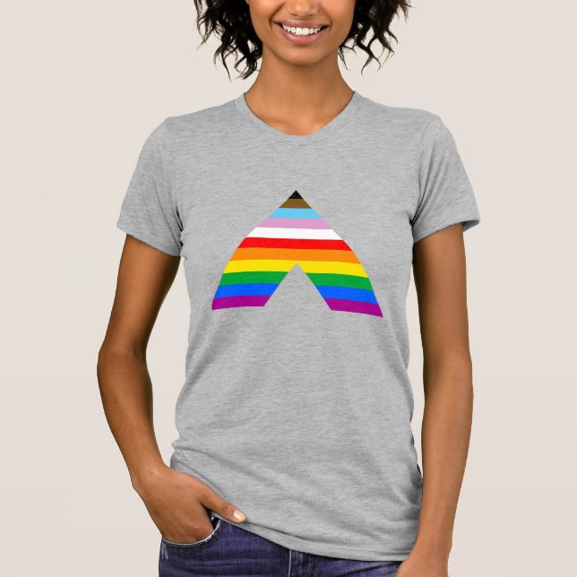 Camiseta Símbolo de Ally do POC LGBTQ (Frente)