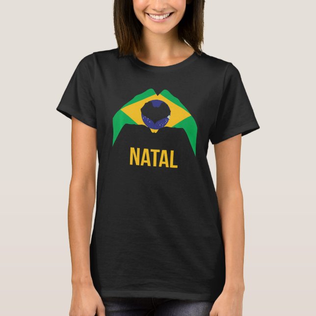 Camiseta Símbolo de amor da cidade de Natal Brasil (Frente)