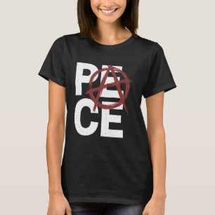Camiseta Símbolo de Anarquia da Paz Ativista Protesto Trend