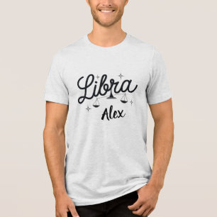 Camiseta Símbolo de Arte Zodiaca Personalizado por Libra