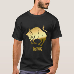 Camiseta Símbolo de Astrologia Dourado do Horoscópio Zodi