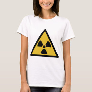 Camiseta Símbolo de aviso de radiação (perigo radioativo)