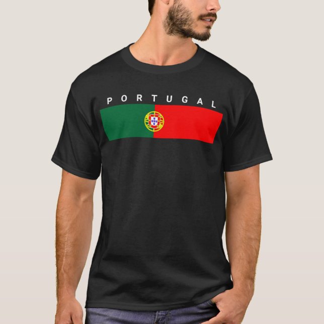 Camiseta símbolo de bandeira do país portugal (Frente)