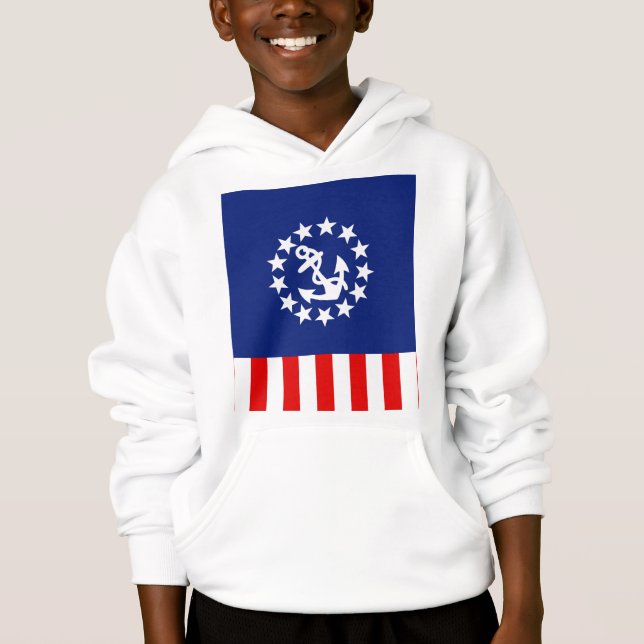 Camiseta Símbolo de bandeira iate americano náutico (Frente)