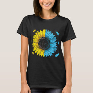 Camiseta Símbolo de bandeira ucraniano Tryzub Love Support