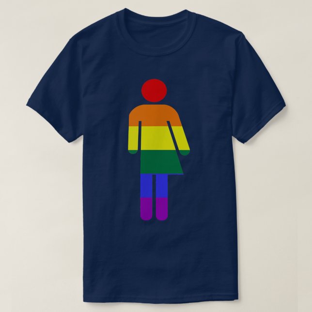 Camiseta Símbolo de Banheiro de Transgênero (Frente do Design)