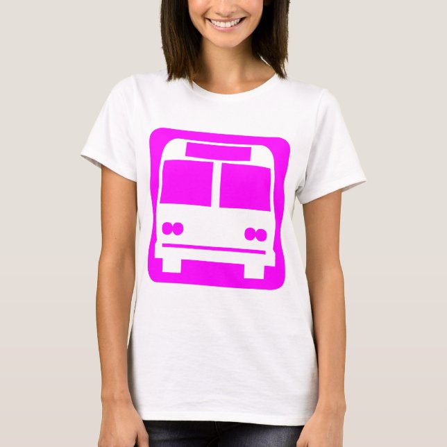 Camiseta Símbolo de barramento - Magenta (Frente)