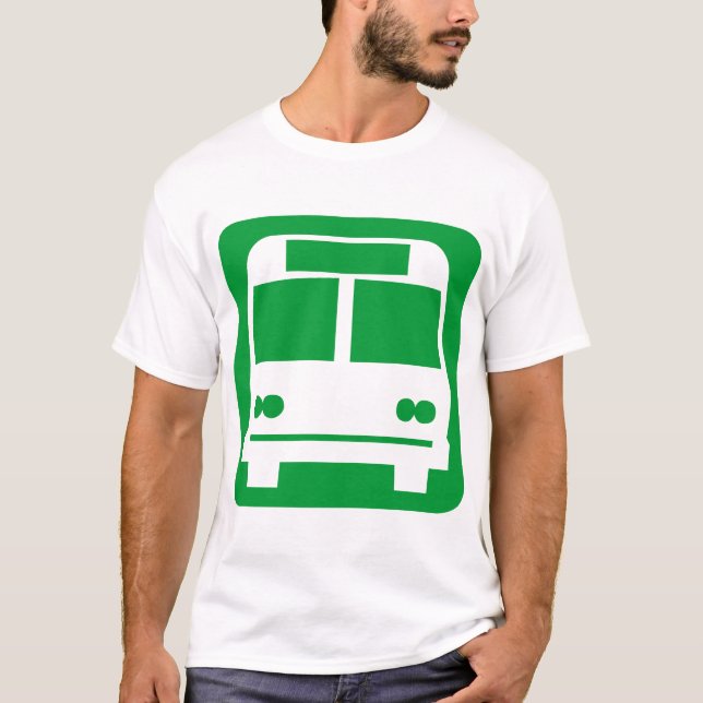 Camiseta Símbolo de barramento - Verde-grama (Frente)