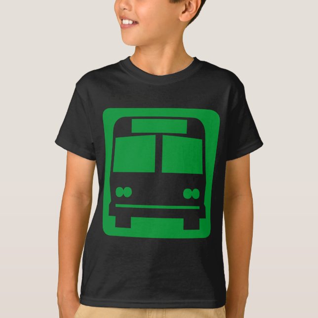 Camiseta Símbolo de barramento - Verde-grama (Frente)