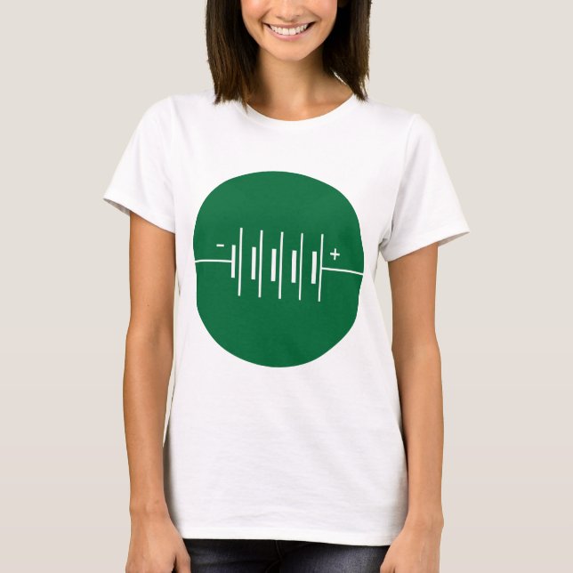 Camiseta Símbolo de Baterias dentro de um círculo (Frente)