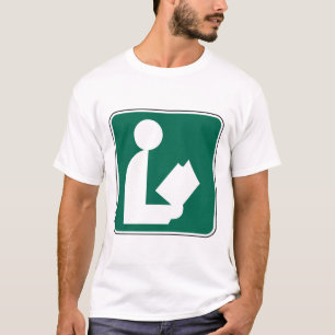 Camiseta Símbolo de biblioteca - Sinal de estrada