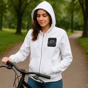Camiseta Símbolo de Bicicleta Minimalista Preto e Branco