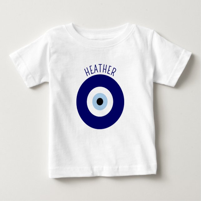 Camiseta Símbolo de Boa sorte e Proteção para Olhos Mau Azu (Frente)