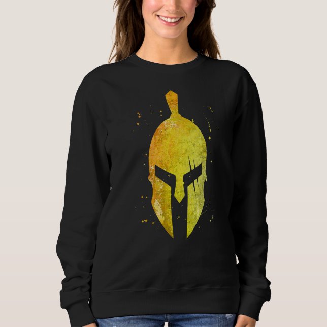 Camiseta Símbolo de Capacete Spartan Dourado Esparta Gladia (Frente)