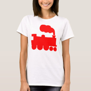 Camiseta Símbolo de Comboio a Vapor - Vermelho