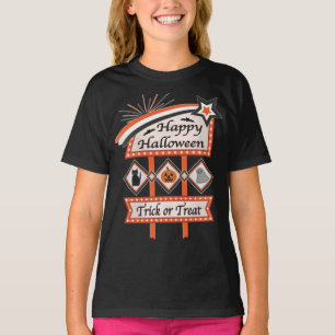 Camiseta Símbolo de Dia das Bruxas da Vintagem Retroativa -