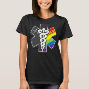 Camiseta Símbolo de Enfermeiro Arco-Íris Orgulho gay Lgbt M