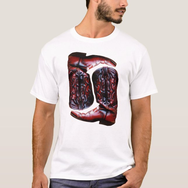 Camiseta Símbolo de Equilíbrio Yin e Yang do País Boots do  (Frente)