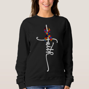 Camiseta Símbolo de fé cristã de consciência autista