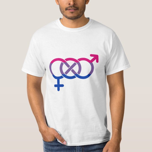 Camiseta Símbolo de Gênero Bissexual (Frente)