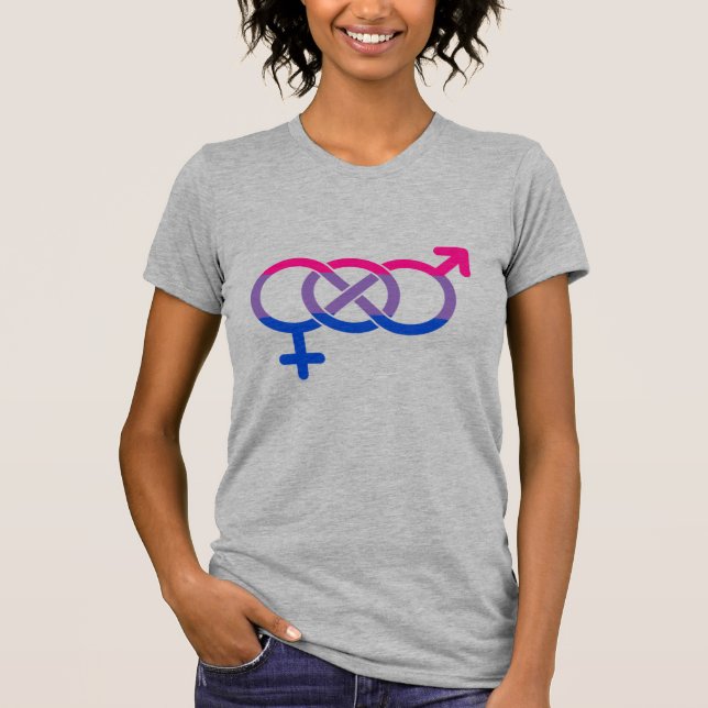 Camiseta Símbolo de gênero da bissexualidade (Frente)
