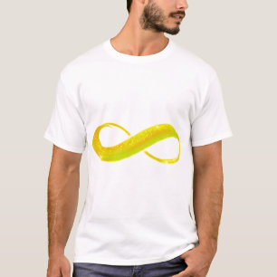 Camiseta Símbolo de INFINIDADE Amarelo ouro Neurodiversity