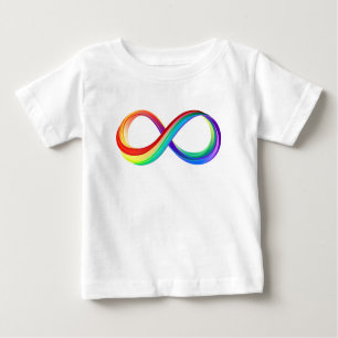 Camiseta Símbolo de Infinidade Arco-Íris em Camadas