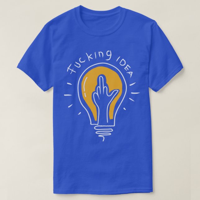 Camiseta Símbolo de lâmpada má ideia (Frente do Design)