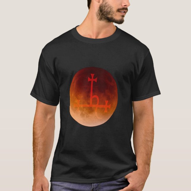 Camiseta Símbolo de Lilith Lua Demônio de Sangue (Frente)