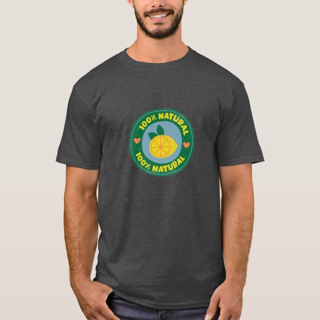 Camiseta Símbolo de limão natural a 100% (Frente)